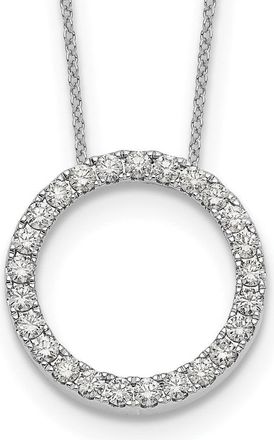 Diamond2Deal 14k Gold 1 Ct Lab Grown Diamond Eternity Pendant Necklace 18