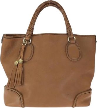 Gucci Pre-owned Marrakech Leren Tote Bag - Dames - Vintage Shopper - Bruin - ONE Size - Leer - Vintage