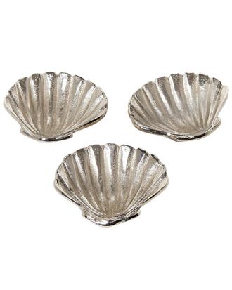 Two's Company Set Of 3 Shell Tidbit Dishes