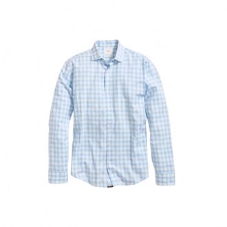 Billy Reid Mens Hutchenson Sport Shirt In Light Blue White