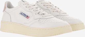 Autry Womens Sneakers Medalist Low Pink Leather Trainers
