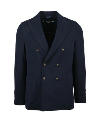Circolo 1901 Double-Breasted Jacket In Stretch Cotton With Unlined Design