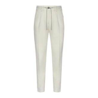 Eleventy Slim-fit Trousers, male, White, Size: W30 Slim-fit Trousers