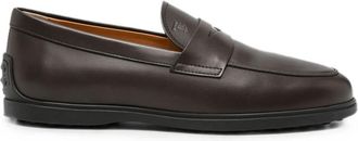 Tod's Brown Logo Collection Loafers