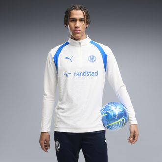 Puma Top da training con zip Olympique de Marseille Club da uomo, Accessori, Bianco, 3XL