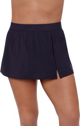 Aqua Green Full Coverage Skirted Swimsuit Bottom with Side Slit in True Navy at Nordstrom, Size X-Large