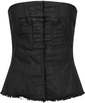 Rick Owens bustiertop met gewaxte afwerking