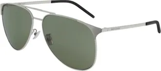 Saint Laurent SL279004 Aviator Metal Sunglasses - Green