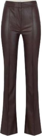 Elisabetta Franchi Pantalon effet cuir - Dames - Broeken - Bruin - Maat: L