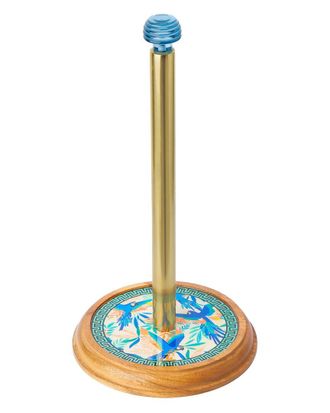 Tiramisu Tropical Aviary Enamel Paper Towel Holder