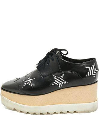 Stella McCartney Elyse Star derby schoenen met plateauzool - Zwart