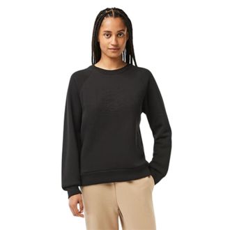 Lacoste Dames/Dames Geborduurd Logo Relaxed Fit Sweatshirt (Zwart)