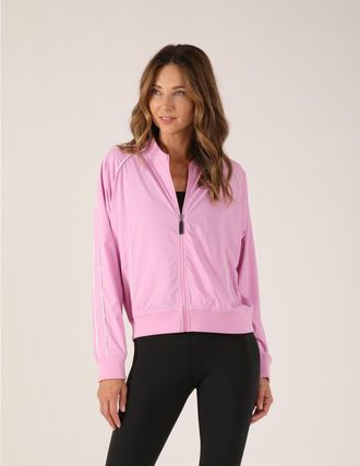 Glyder Track Mode Jacket in Wild Orchid/white at Nordstrom, Size Small