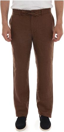 GANT Broeken, Heren, Bruin, S, Linnen, Linnen Broek