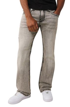 True Religion Billy Super T Flap Bootcut Jeans in Gravel Root Grey Wash at Nordstrom, Size 31