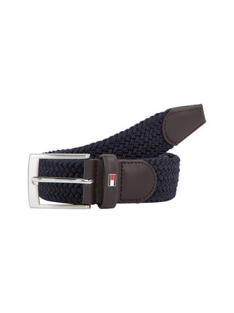 Tommy Hilfiger Stoffg&uuml;rtel TOMMY HILFIGER New Adan Belt 3,5 cm breit, Herren, Gr. 100, blau, Obermaterial: 53% Polypropylen, 47% Elasthan, unifarben, G&uuml;rtel Stoffg&uuml;r