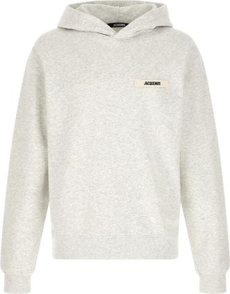 Jacquemus Le Hoodie Gros Grain - Heren - Hoodies - Grijs - S - Katoen - Hoodies & sweatvesten