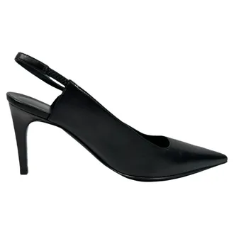 Herm&egrave;s Herm&egrave;s Lover 80 Slingback Pumps in Zwart Leer