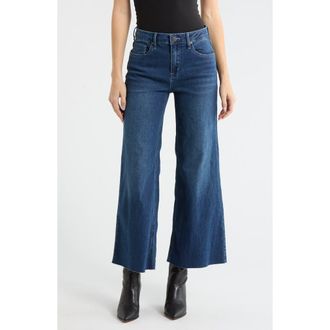 Vigoss Retro Raw Hem Ankle Palazzo Jeans in Medium Wash at Nordstrom Rack, Size 28