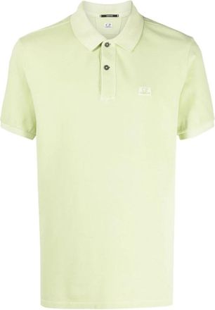 C.P. Company Polo Shirt met Geborduurd Logo - Heren - Polos - Groen - S - Katoen - Tops