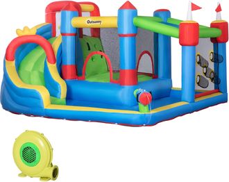 OUTSUNNY Castillo hinchable 390x300x197 cm multicolor