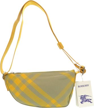 Burberry Khaki Yellow Nylon Shoulder Bag (Pre-Owned)