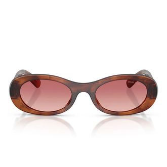 Miu Miu Sunglasses Mu06 Zs 26 E50 U Striped Tobacco/Etruscan Women