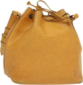 Louis Vuitton Petit Noe Handbag Epi Leather Yellow Leather Bag (Pre-Owned)