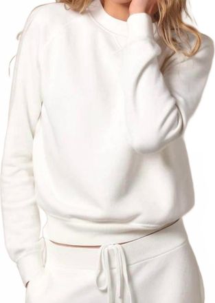 Minnie Rose Raglan Sleeve Sweatshirt In White