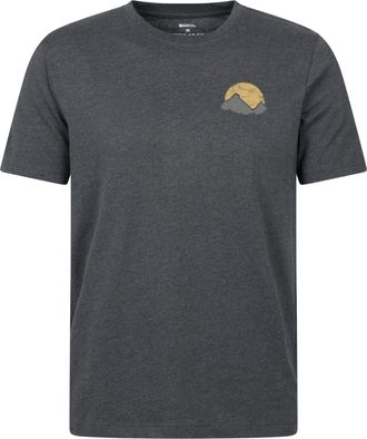 Mountain Warehouse Crest Mountain Mens Cotton T-Shirt - Lightweight & Breathable UV Protect Tee Shirt - Best for Autumn, Winter Outdoors & Holiday Charcoal M