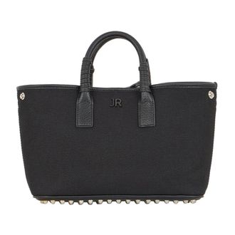 John Richmond Borsa a Mano in Tessuto con Borchie sul Fondo - - Bags - Donna - Nero - ONE SIZE