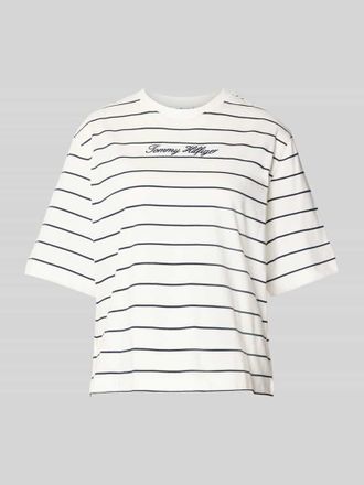Tommy Hilfiger Regular Fit T-Shirt aus reiner Baumwolle in Blau, Gr&ouml;&szlig;e XL