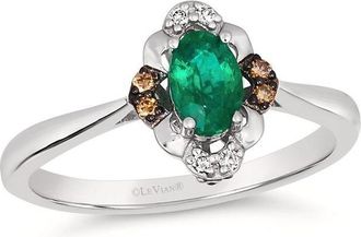 Le Vian Ladies New Emerald Cocktail Rings set in 14K Vanilla Gold TSHJ 14