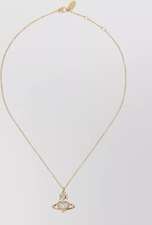Vivienne Westwood necklace heart logo pendant crystal detail