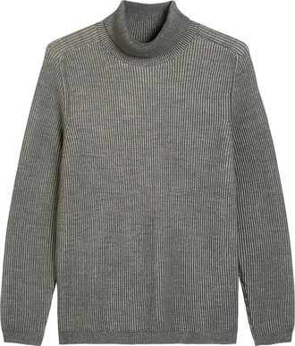 Marc O'Polo turtleneck sweater - men - Cotton/Virgin Wool/Polyamide/Polyester - M - Grey