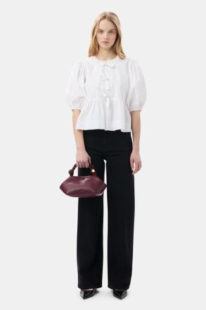 Ganni Black Washed Andi Jeans - Size 24W/32L Organic Cotton