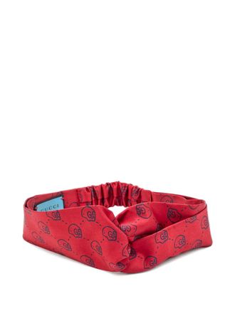 Gucci Cerchietto con stampa GG - Rosso