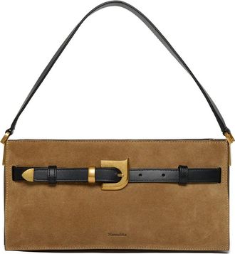 Nanushka Borsa a spalla Harmonica mini in pelle con fibbia - Toni neutri