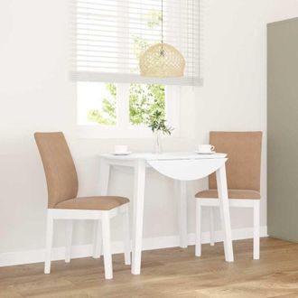 vidaXL Vidaxl - Sedie da Pranzo con Cuscini 2 pz Bianco Legno Massello di Hevea