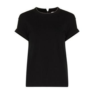 Brunello Cucinelli Mujer, Camisetas, Negro, Talla: XL