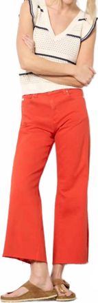 AG - Adriano Goldschmied Saige Wide Leg Crop Jeans In Tabasco