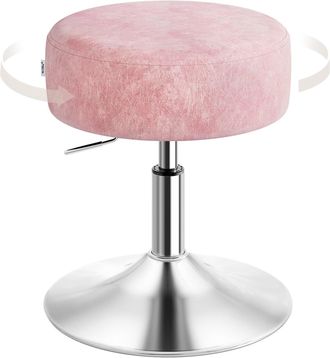 Woltu 1x Taburete Bajo De Bar - Regulable En Altura, Rosa - Woltu