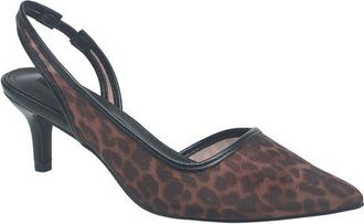 French Connection Quest Slingback Kitten Heel in Leopard at Nordstrom, Size 8