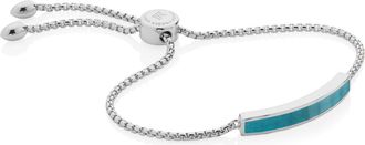 Monica Vinader Sterling Silver Baja Skinny Friendship Chain Bracelet Turquoise