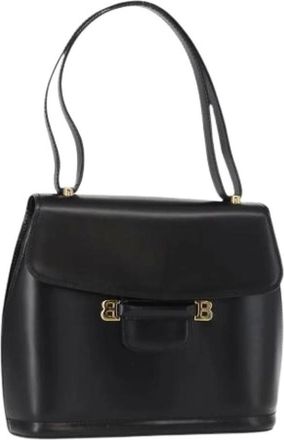Bally Pre-owned Shoulder Bags, female, Black, Size: ONE SIZE Pre-owned Leather Shoulder Bag