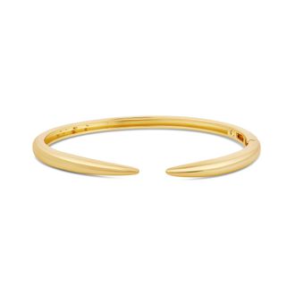 SHYMI Solid Claw Cuff Bangle - 18K Gold-Filled, Rhodium Plated, Cubic Zirconia, Day to Night, Open Bangle