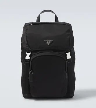 Prada Re-Nylon leather-trimmed backpack