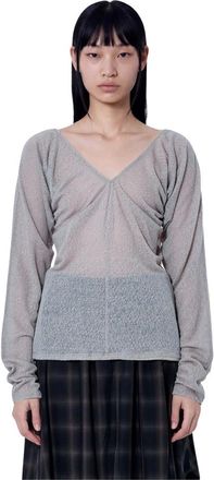 Our Legacy Cheer V Neck Top - Knitwear - Mujer - Beige - M