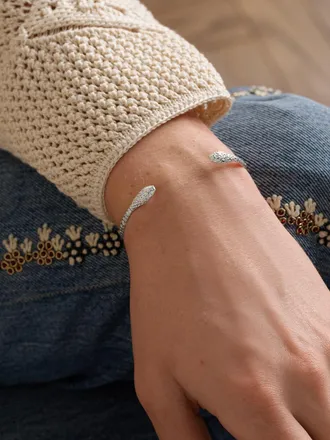 Jacquie Aiche Textured Sterling Silver Cuff