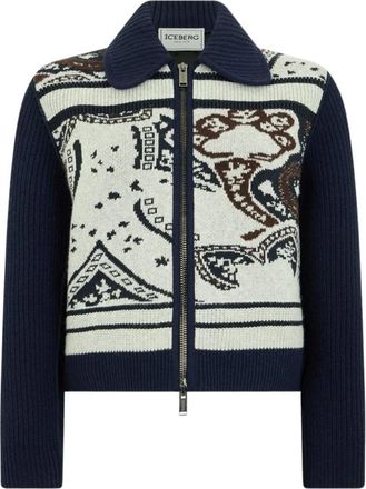 Iceberg Jacquard Interlock Jas - Dames - Truien - Veelkleurig - Maat: XS